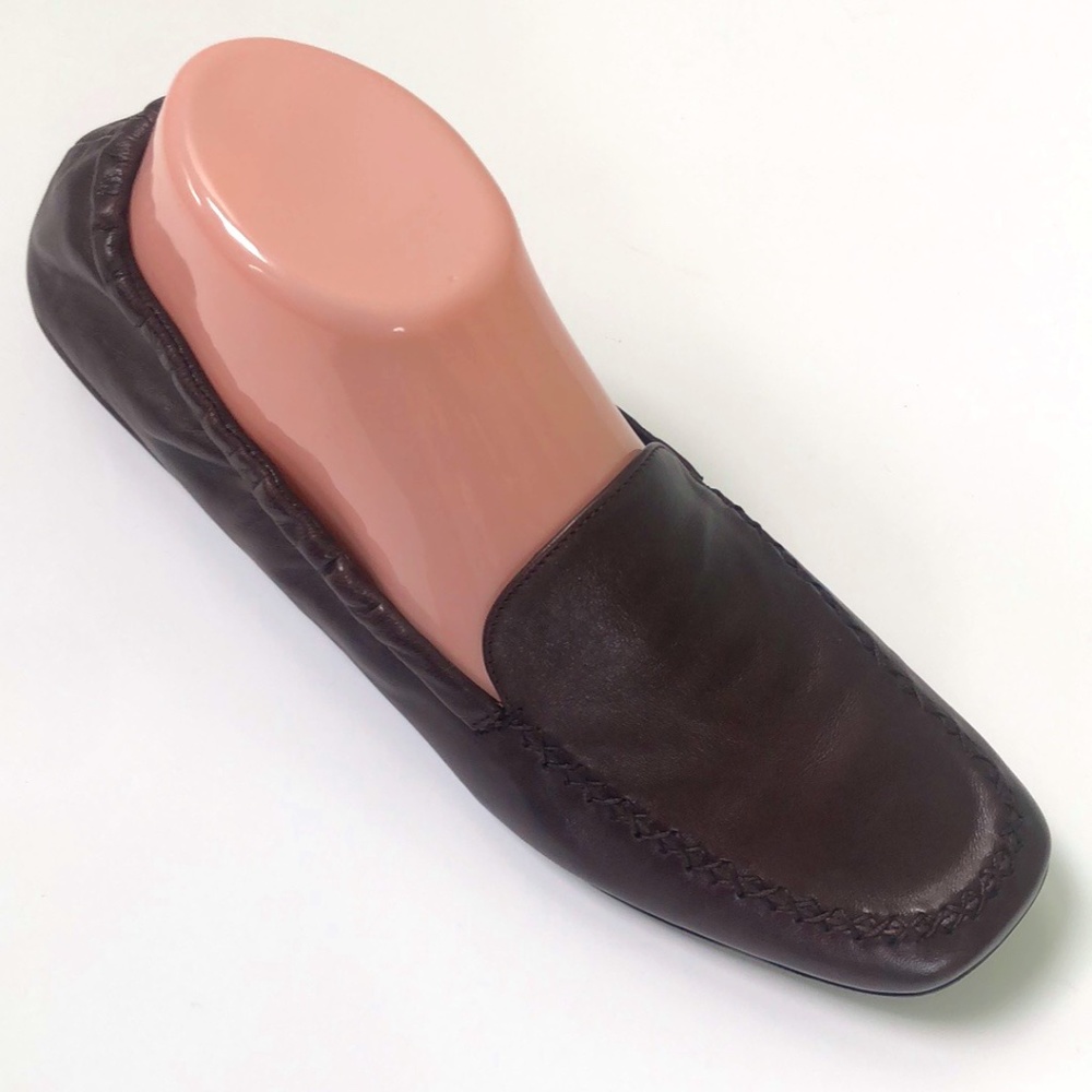 Authentic Prada Brown Leather Flats - image 2